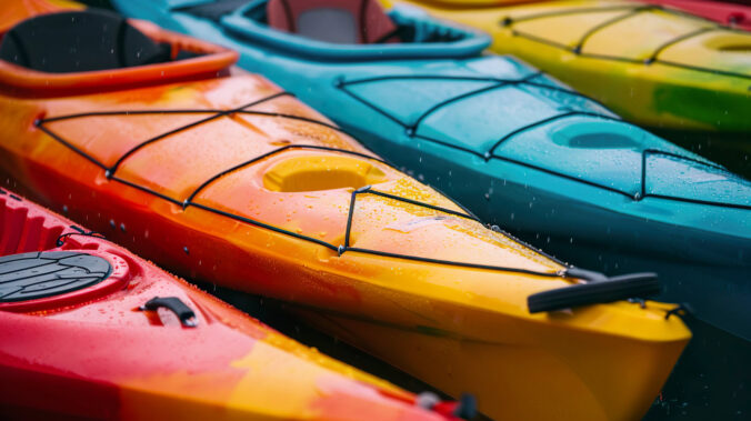 Plastic kayaks made from rotational moulding