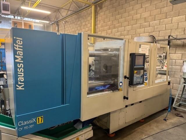 Used KRAUSS MAFFEI CX 110-380 injection moulding machine